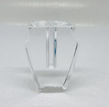 Vintage 1980s Crystal Glass Pen Holder Paperweight Vase Shaped Art Decor 7 picture