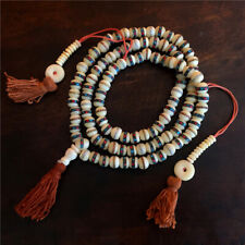 1pc Antique Tibetan Natural Yak Bone Mara Necklace 108 Beads Feng Shui Necklace picture