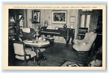 c1940s Living Room in Governor's Home Arizona Territory Prescott Postcard picture