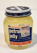 Vintage Empty Walgreens Petroleum Jelly Plastic Jar picture