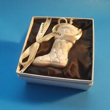 Pandora 2012 Limited Edition White Christmas Stocking Ornament Box & Pouch picture