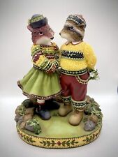 2002 Demdaco Woodsong Young Love Collectible Figurine Vintage Cute Gift Fox Pair picture