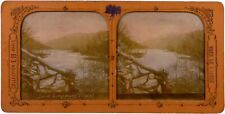 Vosges.Lac de Longemer.Tissue.Albuminated Stereo Photo E.H. Polyramic 9x17.5cm. picture