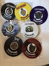 LOOT CRATE LOOT PINS LOT OF 7 PIECES NEW picture