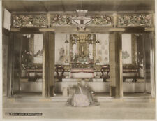 c.1880's PHOTO - JAPAN MORNING PRAYER OF BUDDHIST PRIEST picture