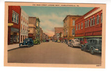 Linen Postcard: Charlottesville, VA (Virginia) - Main Street looking West picture