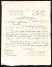 Levy Bro's & Co. Men's Boy's New York City 1881 Lettersheet* Letterhead Scarce picture