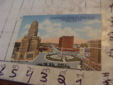Orig Vint post card 1950 BUFFALO NY-city hall, mckinley monument, hotel statler  picture