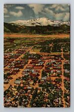 CO-Colorado, Aerial City View, Pikes Peak, Vintage c1955 Souvenir Postcard picture