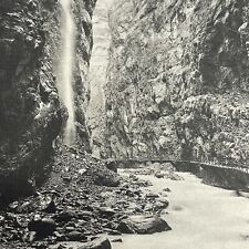 Antique 1910's Grindelwald Glacial Gorge Switzerland RPCC Photo Postcard PC511 picture