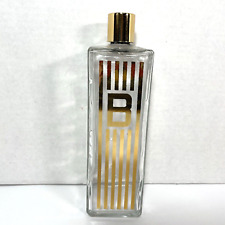 Vintage  B Gold Striped Bourbon Decanter Fits Tantalus Caddy MCM Barware picture