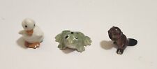 Vintage Hagen Renaker Lot Miniature Animals Bone China Beaver Duck Frog Figurine picture