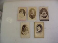 5 Antique Cabinet Cards, H S Stephens, Rushville Indiana picture