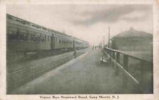 WW1 Soldiers Come Home by Train Victory Boys Camp Merritt New Jersey Postcard picture