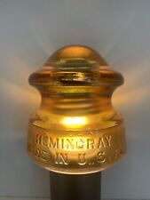 CD 168 AMAZING CARNIVAL HEMINGRAY D-510 BRASS INSERT 8 GLASS INSULATOR picture