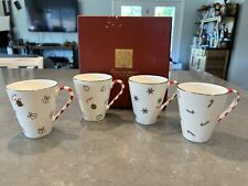 Lenox For The Holidays Merry & Bright Coffee Tea Mugs Set of 4, Christmas, NIB  picture