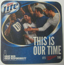MILLER LITE BEER THIS IS OUR TIME 1 IN 10 WIN Coaster, MAT, Milwaukee, WISCONSIN picture