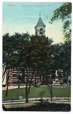 Postcard Kingston NY City Hall Building Street View Trees New York 1900's 1910's picture