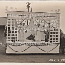 1916 RPPC Ladies Bazar Bazaar Parade Float Independence Day Sleepy Eye Postcard picture