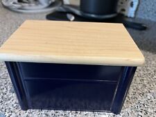 blue solid wood recipe box  Colbert Blue picture