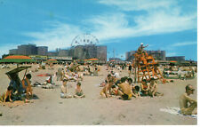 Vintage Postcard NJ Coney Island Steeplechase Wonder Wheel Bathing Beach-650 picture