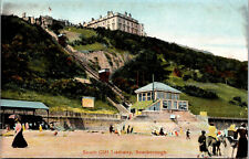 Vtg South Cliff Esplanade Tramway Funicular South Sands Scarborough UK Postcard picture