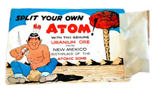 Vintage Split your own atom package on locker fridge magnet  2.5x3.5