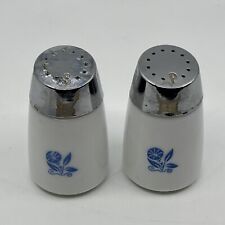 Vintage Blue Cornflower Petunia Salt & Pepper Shakers Dispensers Inc picture