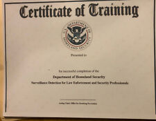 Department Of Homeland Security Surveillance Certificate-comes Blank Fill In Own picture