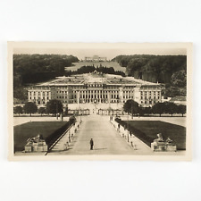 Vienna Austria Schonbrunn Palace RPPC Postcard 1920s Austrian Lion Statues C1542 picture
