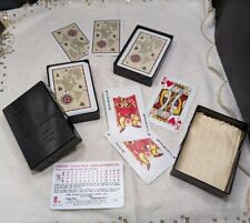 KEM Plastic Playing Cards Windrose 2 Full Individual VINTAGE Sets Cases Nautical picture
