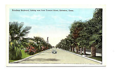 Galveston TX TEXAS Postcard Car Broadway Blvd c1920s picture