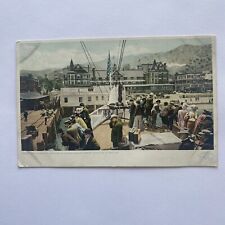 Str Cabrillo Arriving At Wharf Avalon Santa Catalina Island CA Postcard c1909 picture