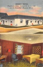 Napoleon Ohio 1951 Postcard Biddie's Motel Multiview Room Henry County picture