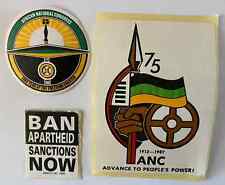 Anti Apartheid stickers ANC African National Congress Sanctions Ban cause picture