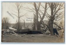 Monmouth Illinois IL RPPC Photo Postcard Cyclone Ruins Tornado Disaster c1910's picture
