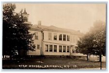 c1910's High School Building Kendall New York NY RPPC Photo Antique Postcard picture
