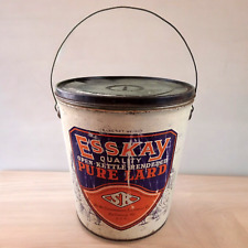 ESSKAY Schluderberg & Kurdle 8 Lb.  Lard Can Tin Pail Bucket Vintage Advertising picture
