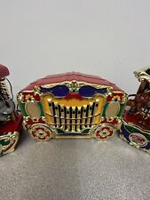 Vtg Mr Christmas Lighted Holiday Carousel Circa 1874 Music Circus Animals NOTE picture
