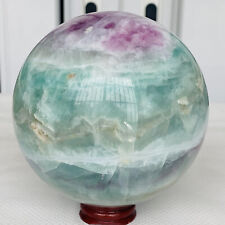 2200g Natural Fluorite ball Colorful Quartz Crystal Gemstone Healing picture