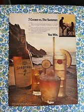 Vintage 1969 Seagram’s  7 Crown Print Ad 7 Crown VS. The Summer picture