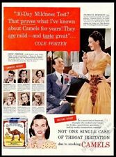 1949 Cole Porter photo Patricia Morison Camel Cigarettes vintage print ad picture