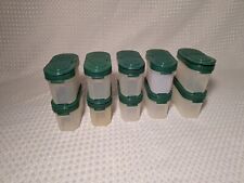 Tupperware Modular Mates Spice Containers #1843 #1844 Green Lids USA Lot of 10 picture