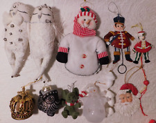 10pc Large Vintage Christmas Ornaments 3