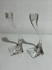 Claus Josef Riedel Vintage Crystal 8” Tall Candle Holders Made In Austria picture
