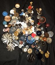 Antique Vintage Buttons Lot Metal Plastic Celluloid Wafer Wood  Tight-Top picture