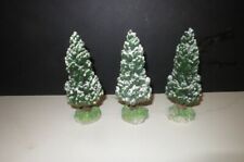 (3) Dept 56  Snowy Evergreens - Med.  #52623- Village Tree Accessories - No Box picture