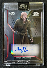 Supreme Leader Snoke 2022 Star Wars Topps Chrome Black Andy Serkis Auto Signed picture