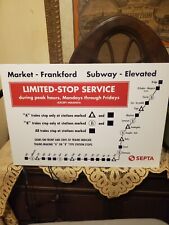 SEPTA Philadelphia OLD STYLE MARKET-FRANKFORD ELAVATED TRAIN SUBWAY EL MAP SIGN picture