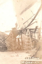 WWI USS Jason AC-12 Propeller Dry Dock US Navy Ship Real Photo Postcard RPPC picture